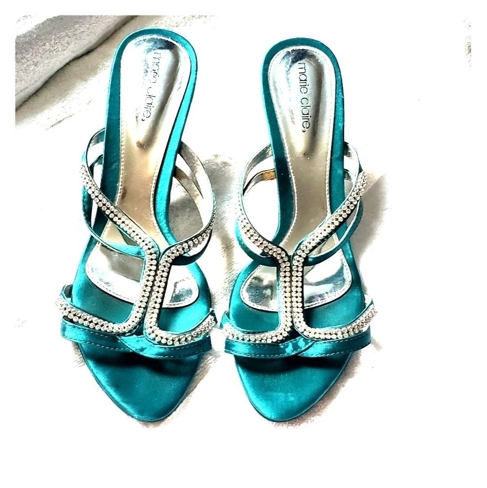 Marie Claire pointed kitten heel mule